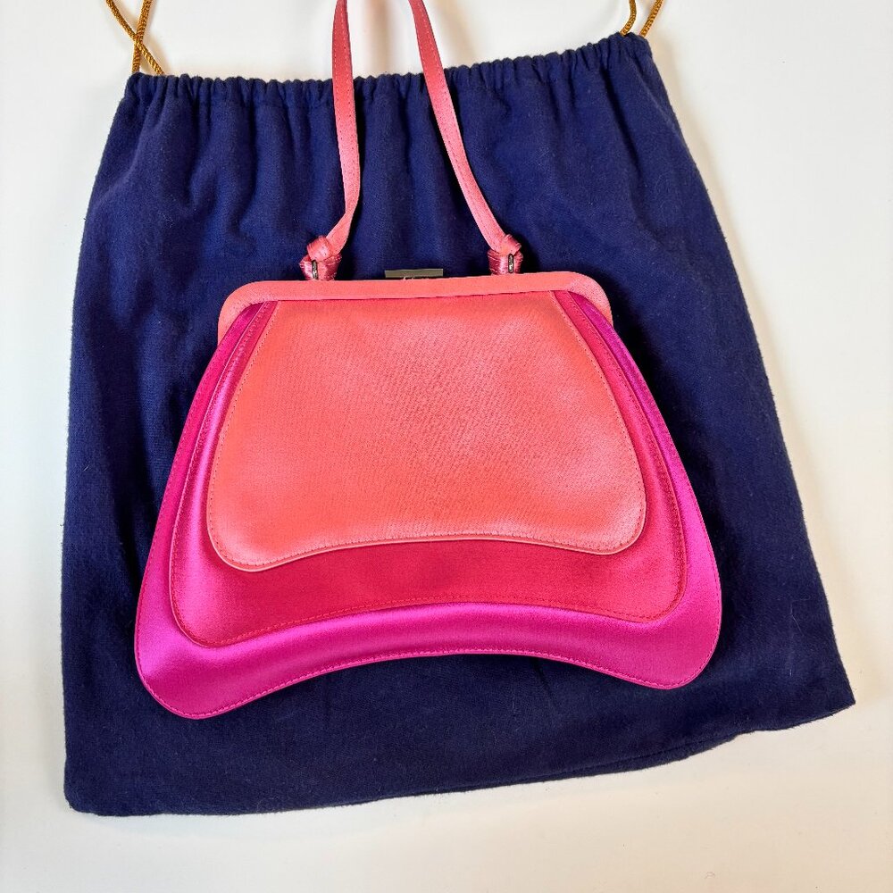 Philip Treacy London Sculptural Bag Hot Pink & Corals Luxury‎ Rare Mint
